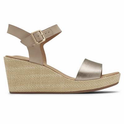 Cunhas Rockport Lyla-Strap Mulher Marrom PT-19305